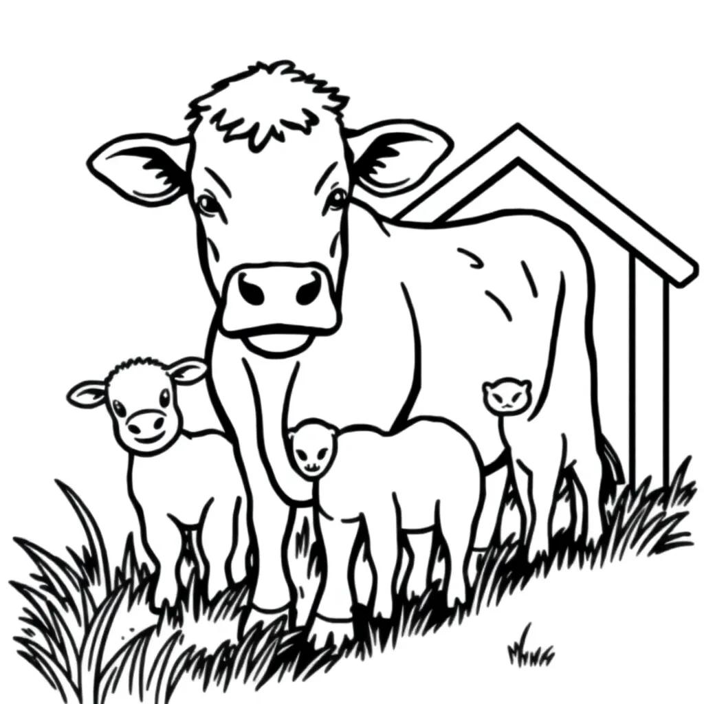 Farm Animals Coloring Page Farm Animals Coloring Page