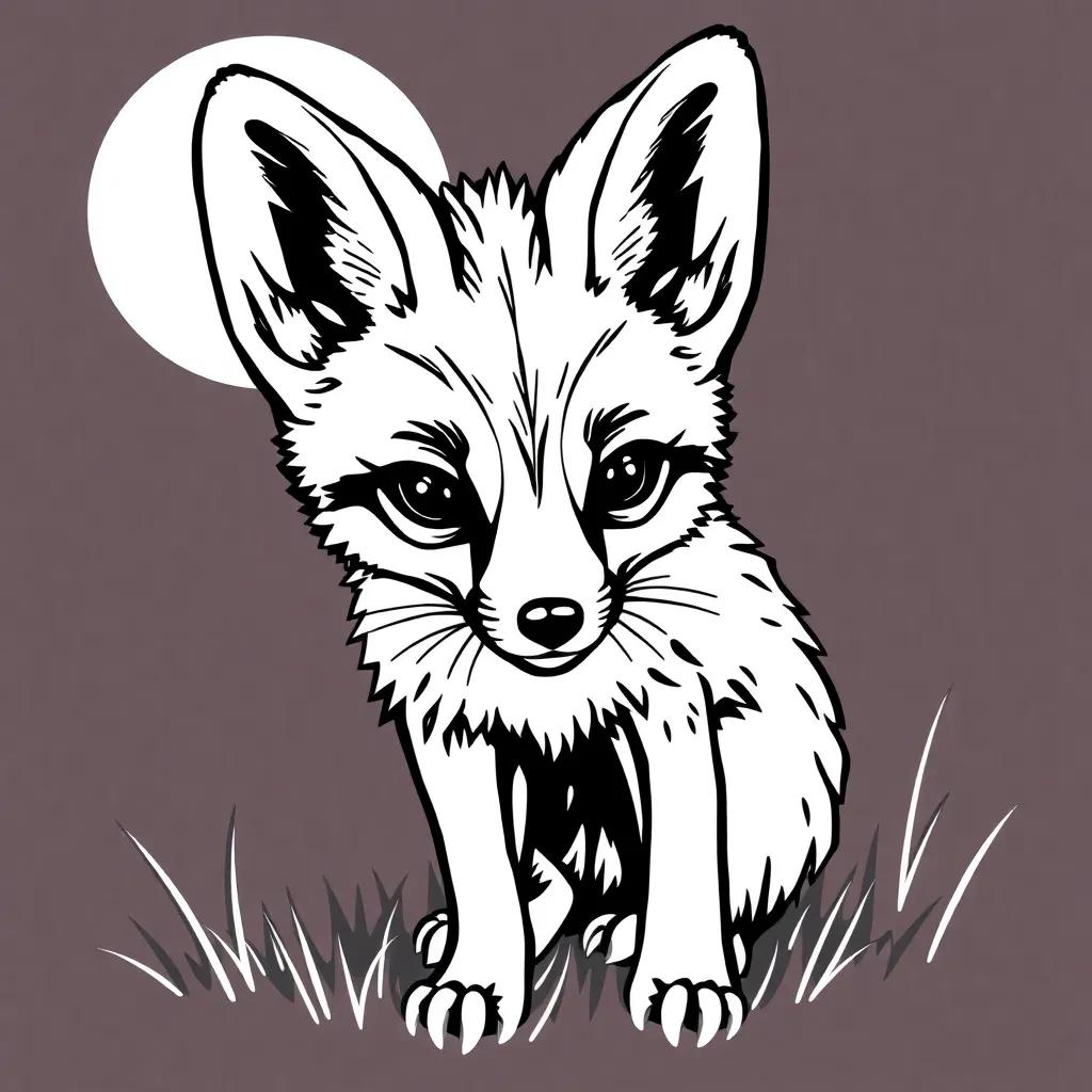Fennec Fox Coloring Page