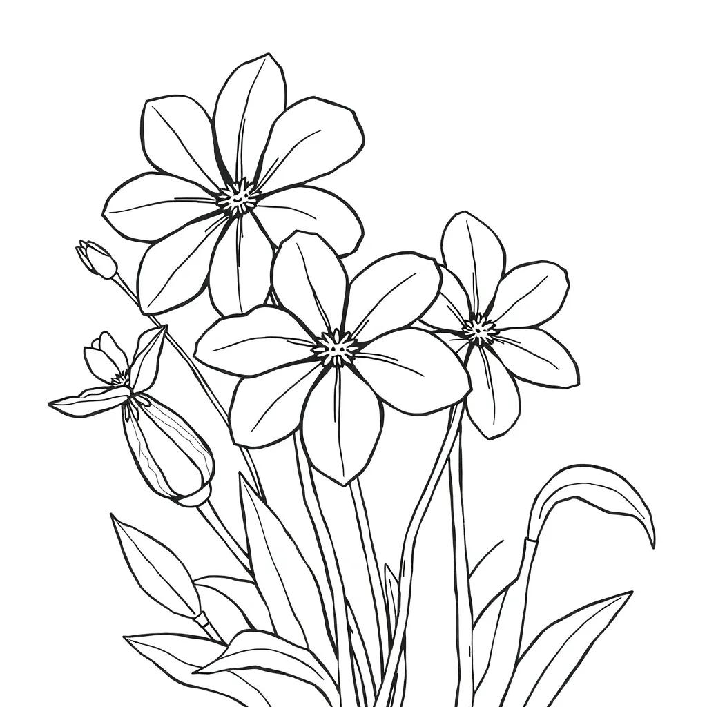 Finished Coloring Pages Flowers