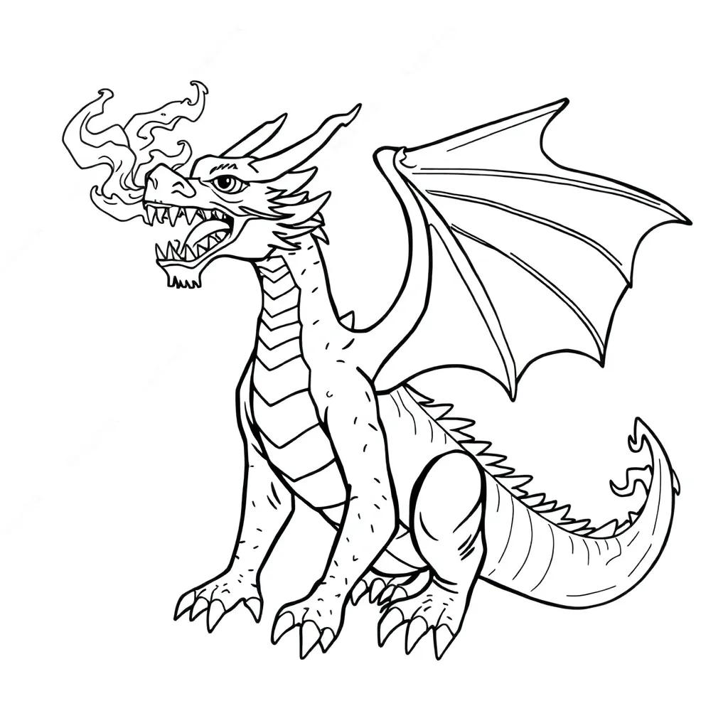 Fire Breathing Dragon Coloring Pages Fire Breathing Dragon Coloring Pages