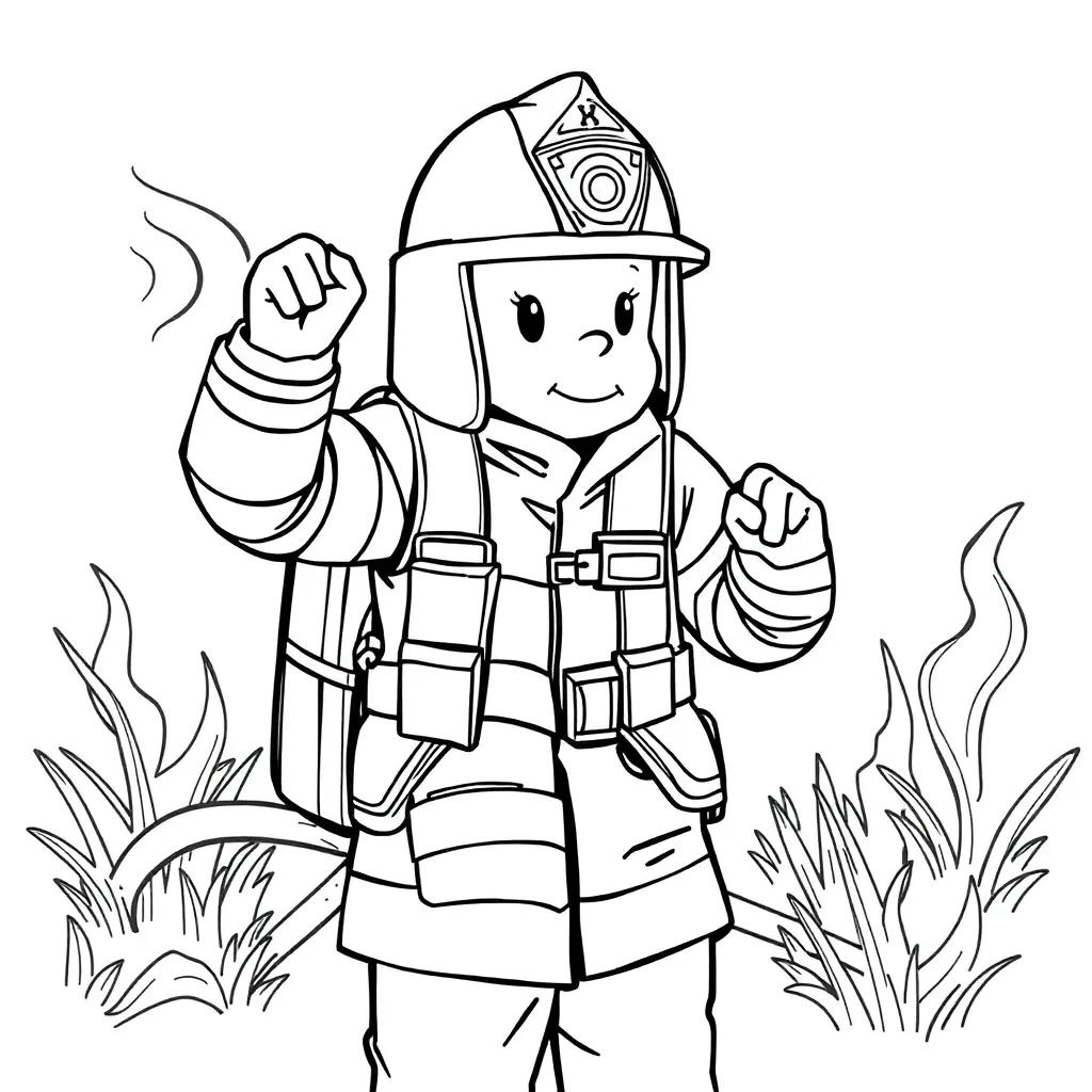 Fireman Printable Coloring Pages