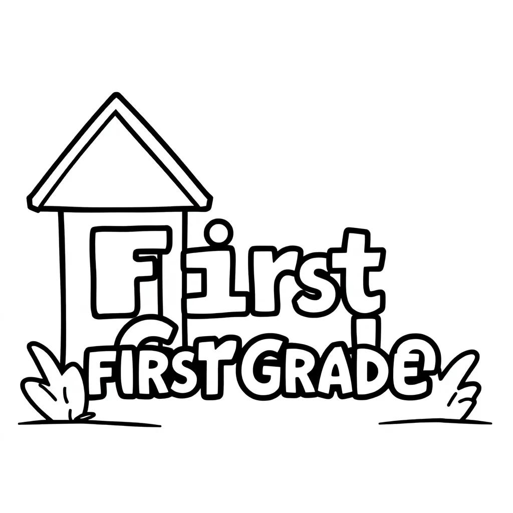 First Day Of First Grade Coloring Page