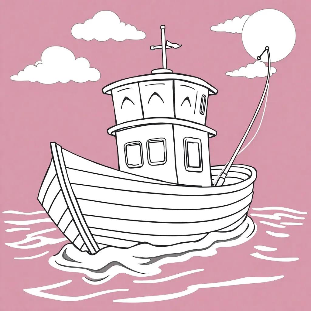 Fishing Boat Coloring Pages