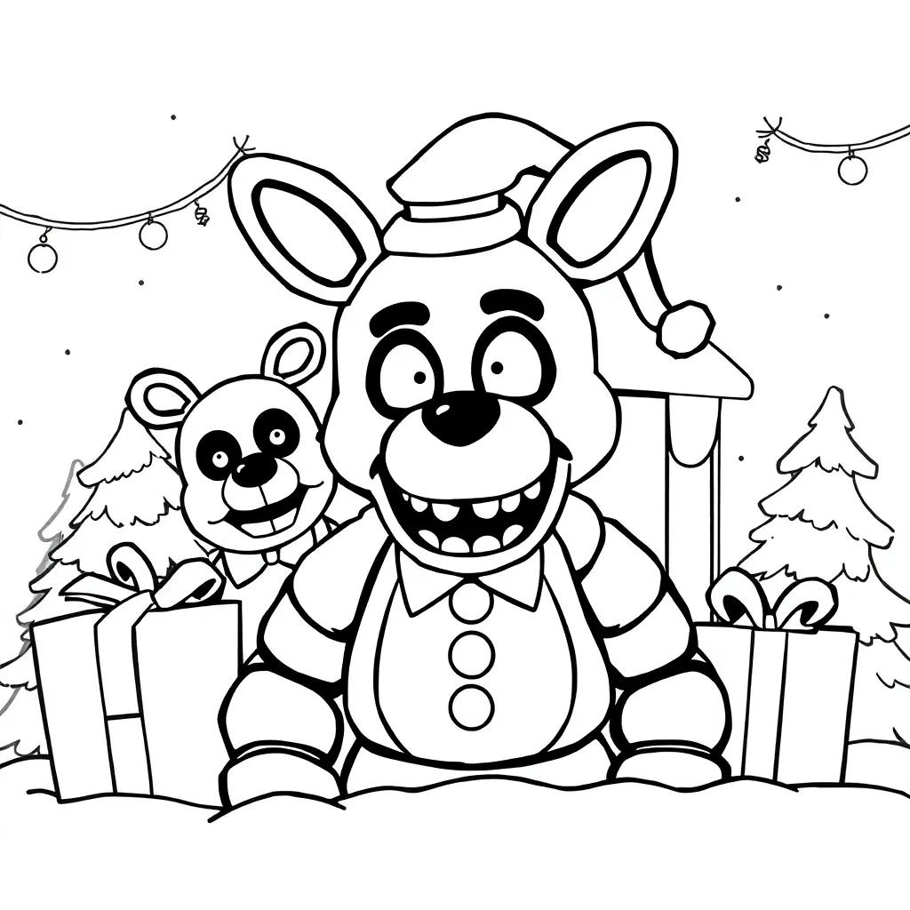 Five Nights At Freddy’s Christmas Coloring Pages Five Nights At Freddy’s Christmas Coloring Pages