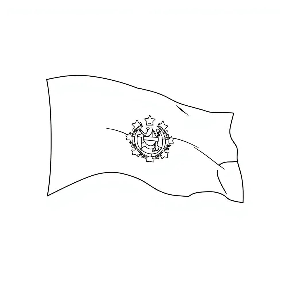 Flag Of Colombia Coloring Page