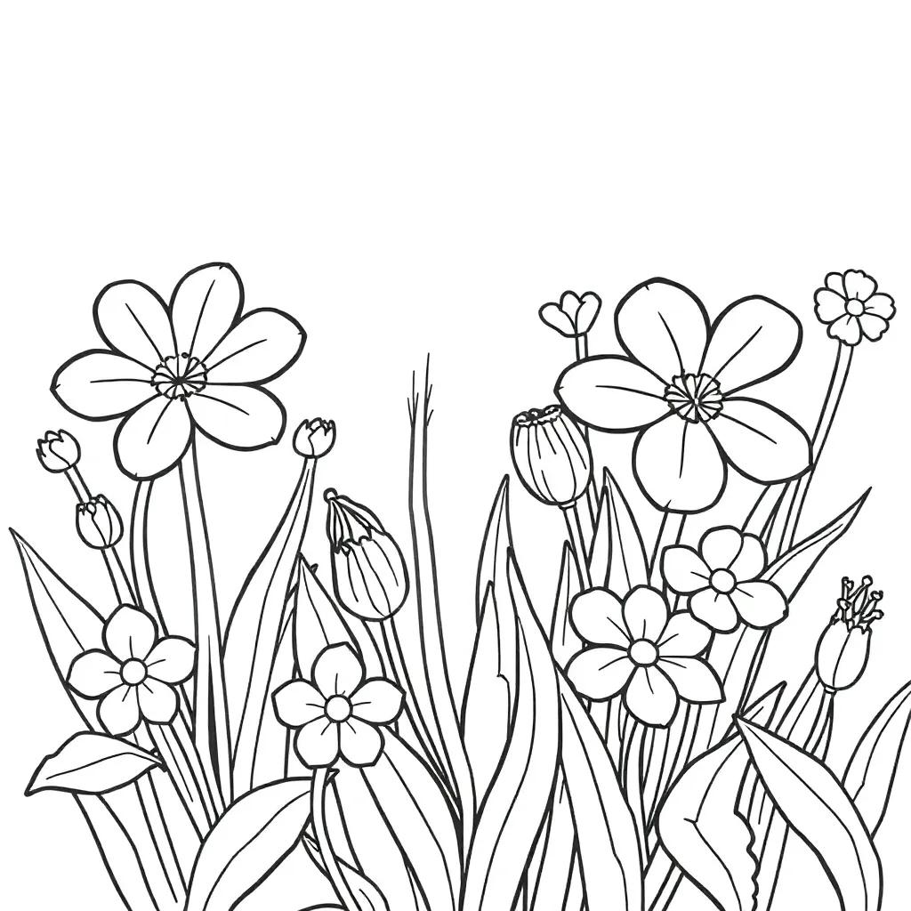 Flower Garden Coloring Page