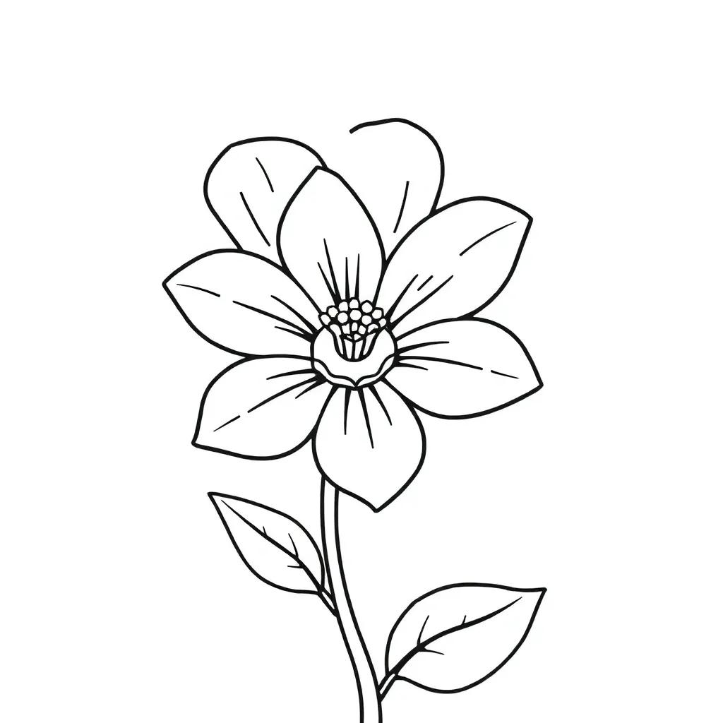 Flower Color Pages Printable
