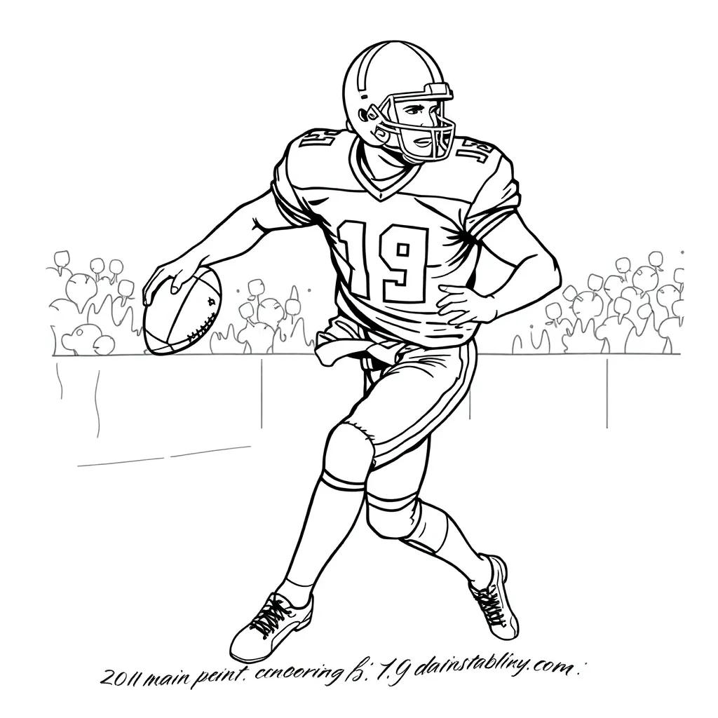 Football Player Printable Coloring Pages