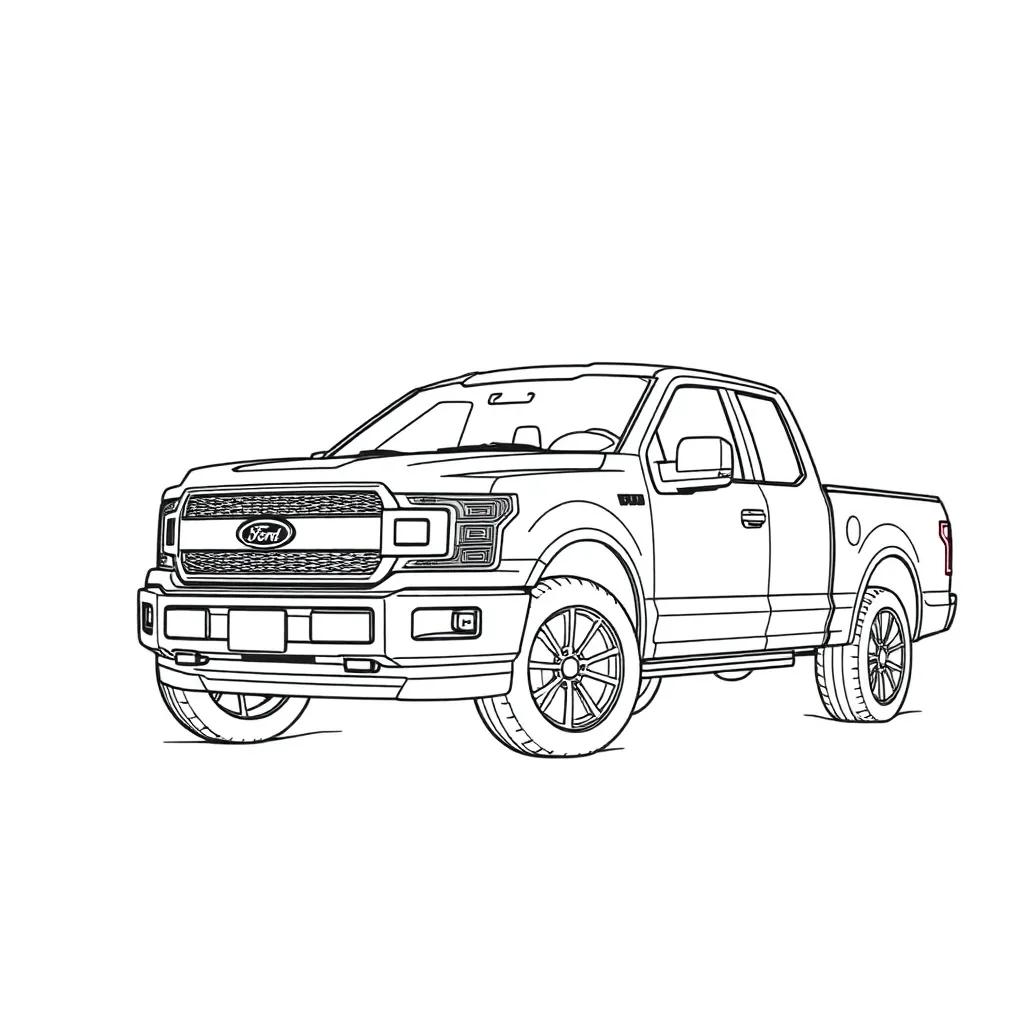 Ford Lightning F150 Coloring Page