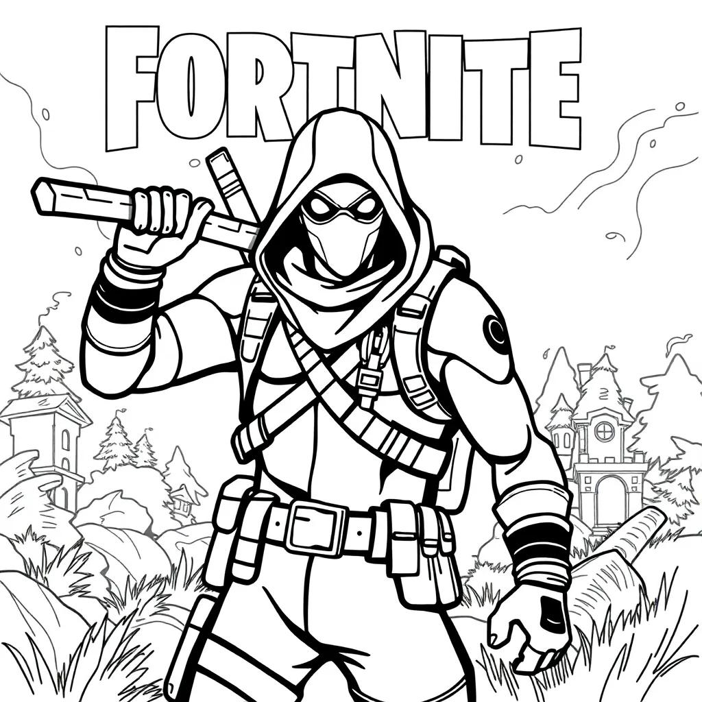 Fortnite Coloring Pages Hard