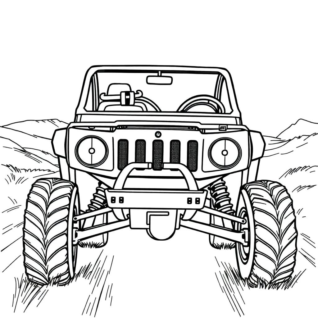 Four Wheeling Coloring Pages
