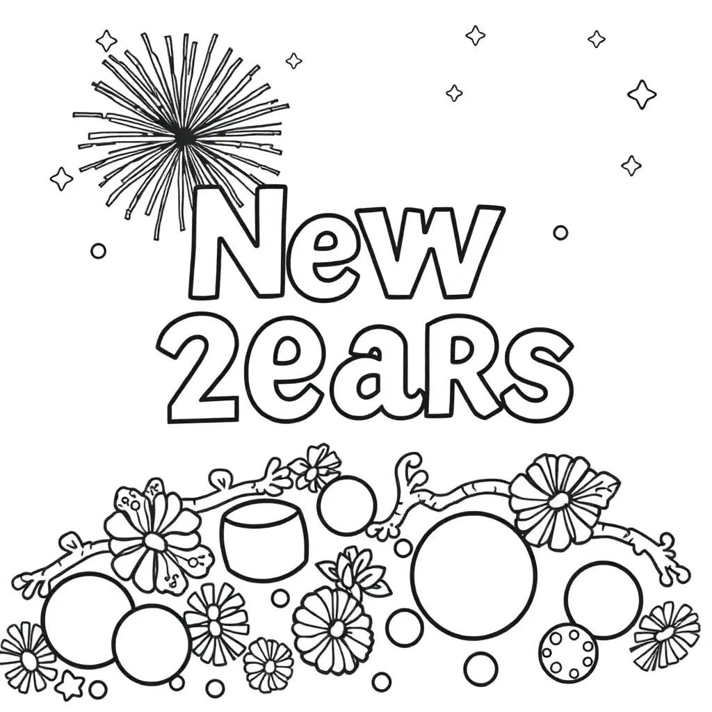Free Printable New Years Coloring Pages