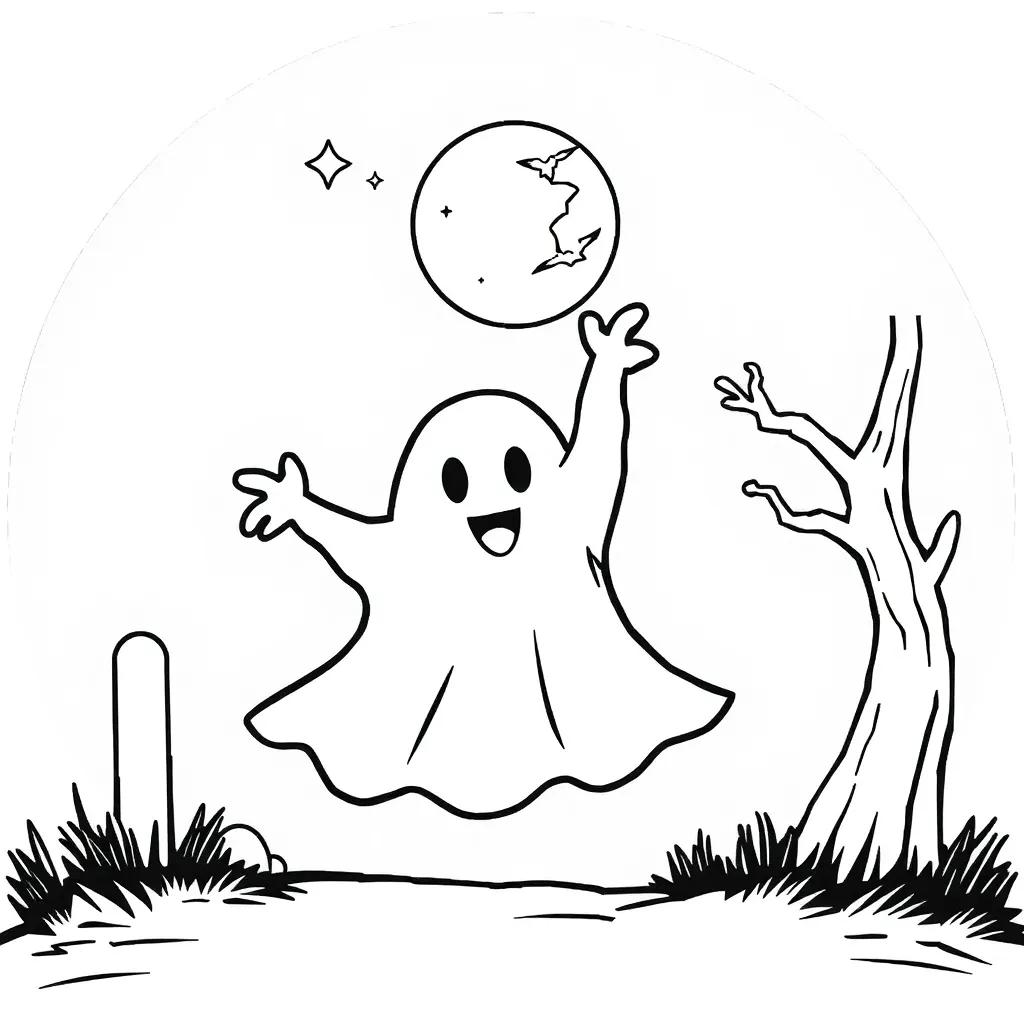 Free Ghost Coloring Pages