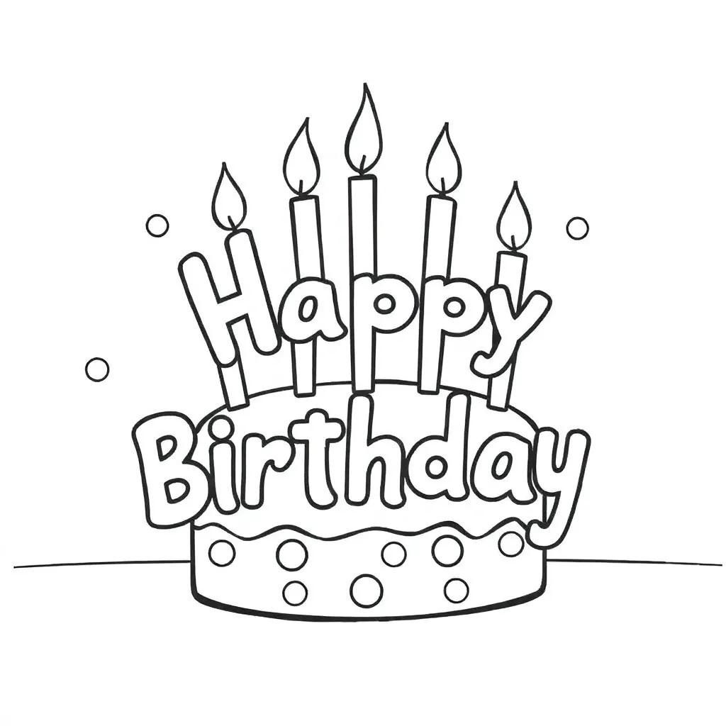 Free Coloring Pages Birthday