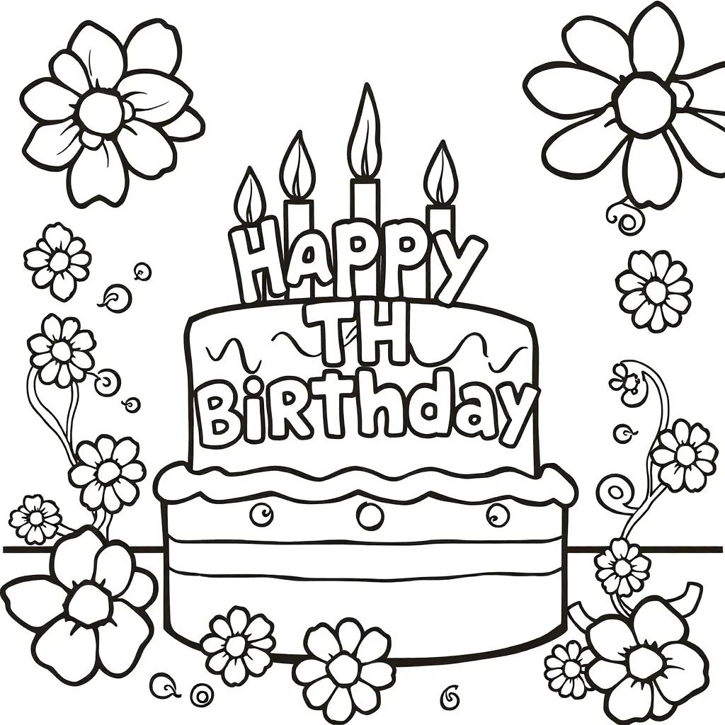 Free Birthday Coloring Pages Printable