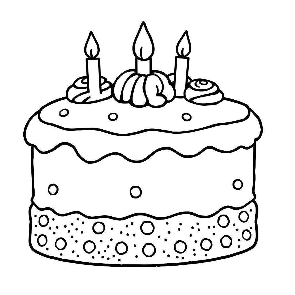 Free Birthday Cake Coloring Page Free Birthday Cake Coloring Page
