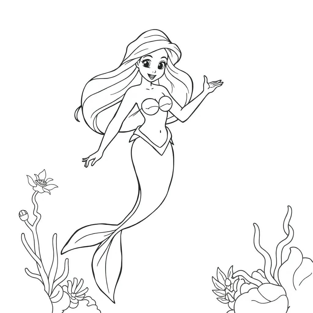 Free Coloring Pages Little Mermaid