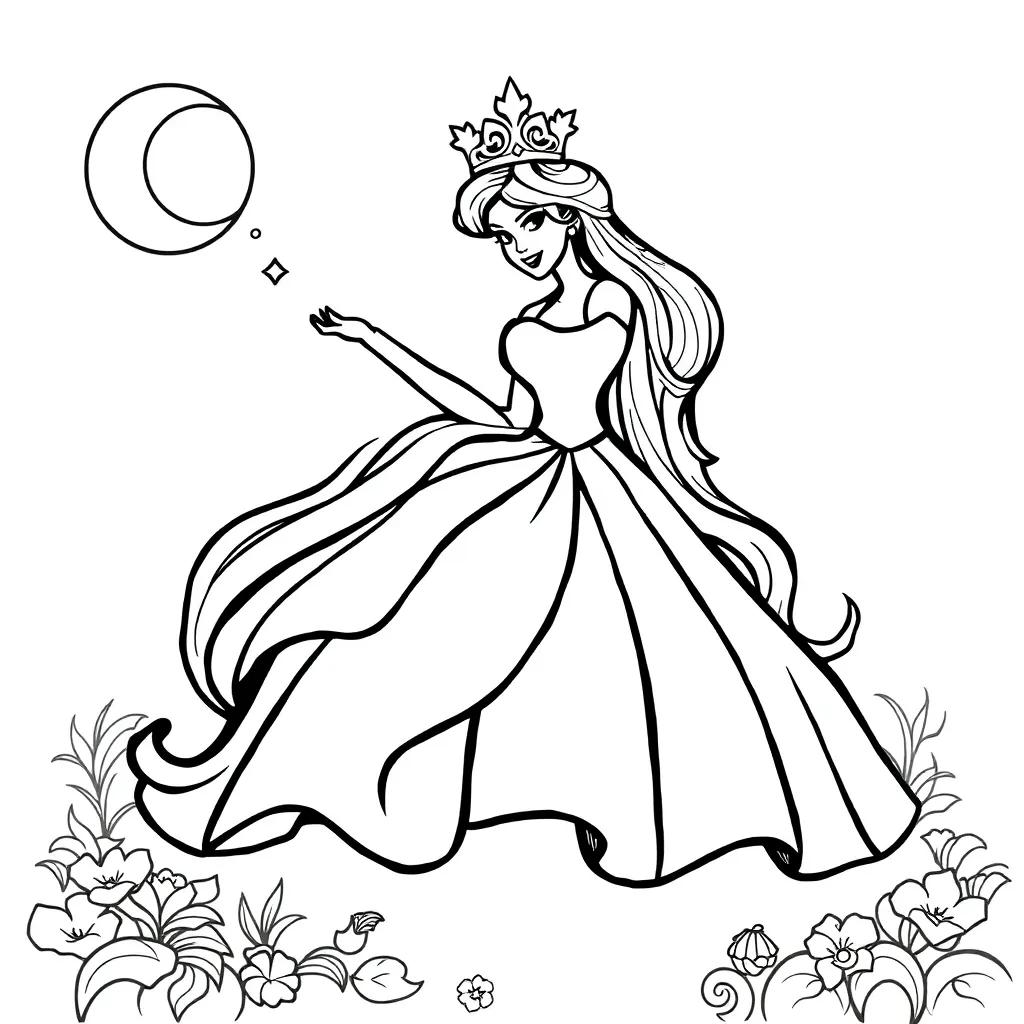 Free Princess Coloring Page