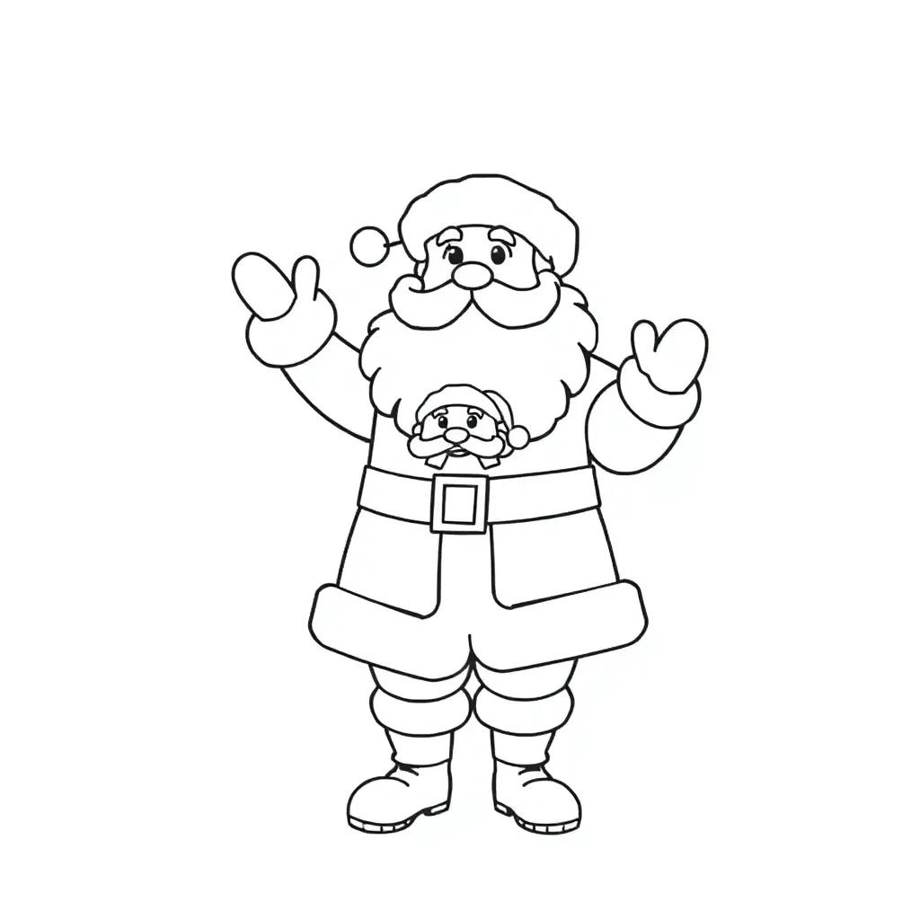Free Coloring Santa Claus Pages