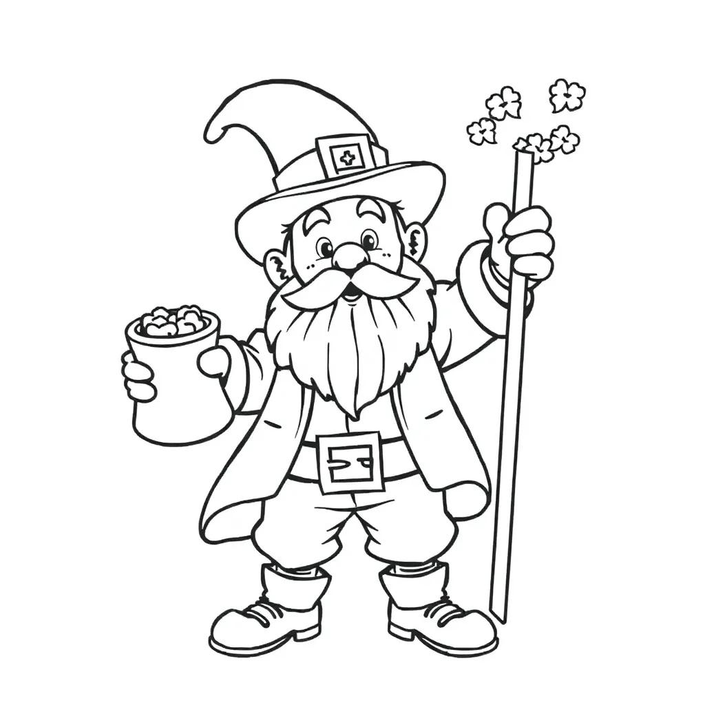 Free Printable Leprechaun Coloring Page