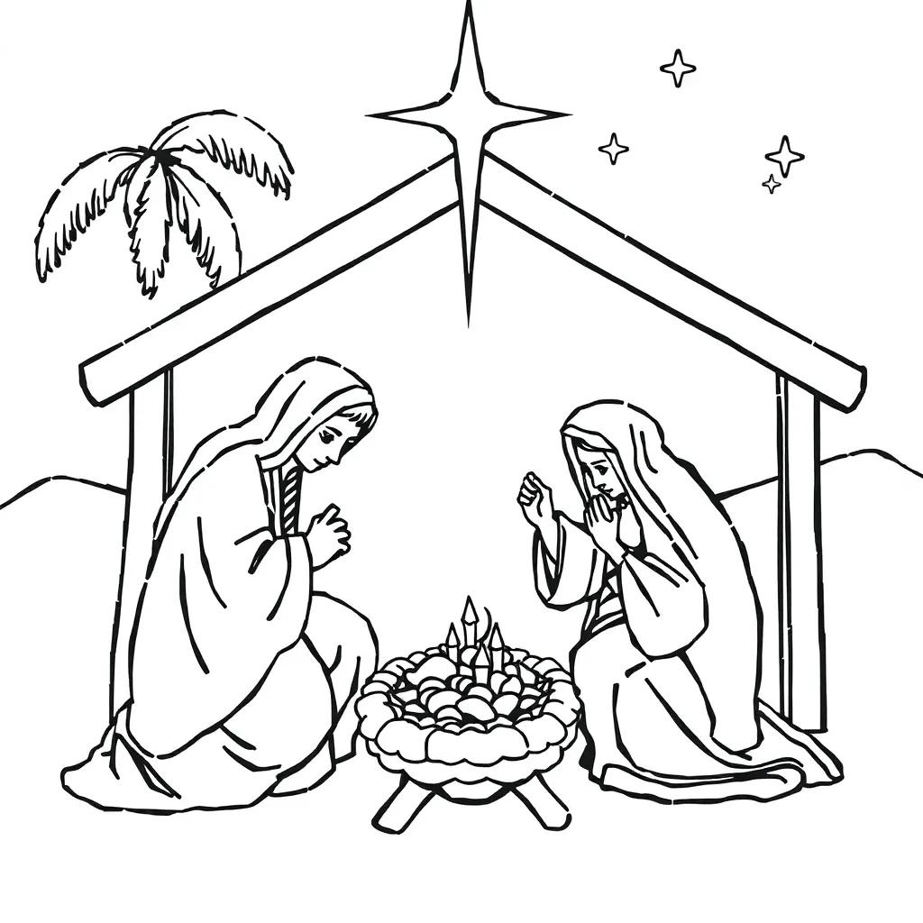 Free Coloring Pages Nativity