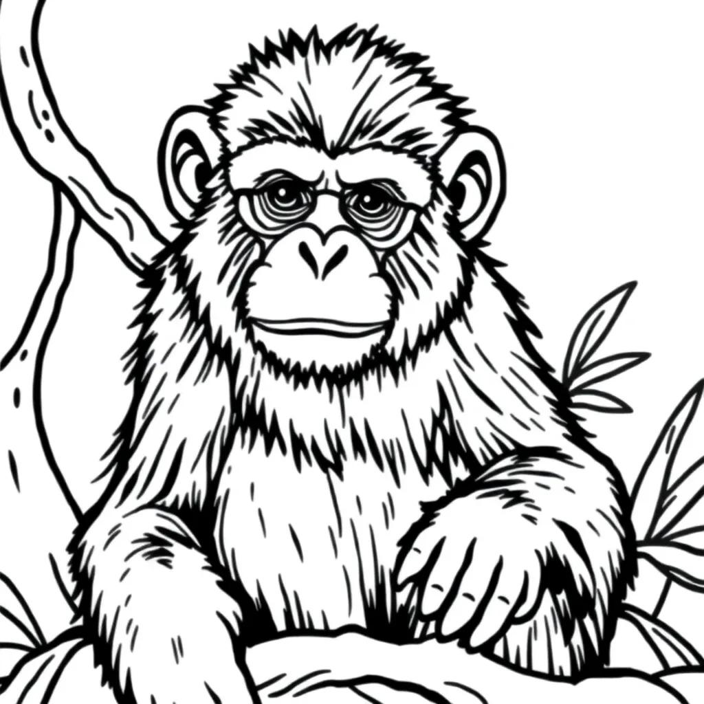 Free Printable Coloring Pages Monkeys Free Printable Coloring Pages Monkeys