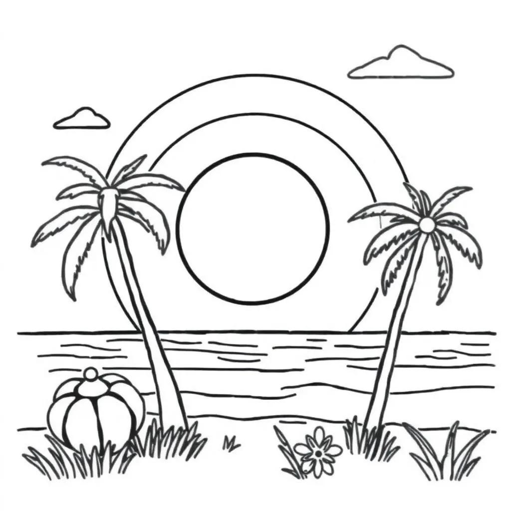 Free Printable Summertime Summer Coloring Pages