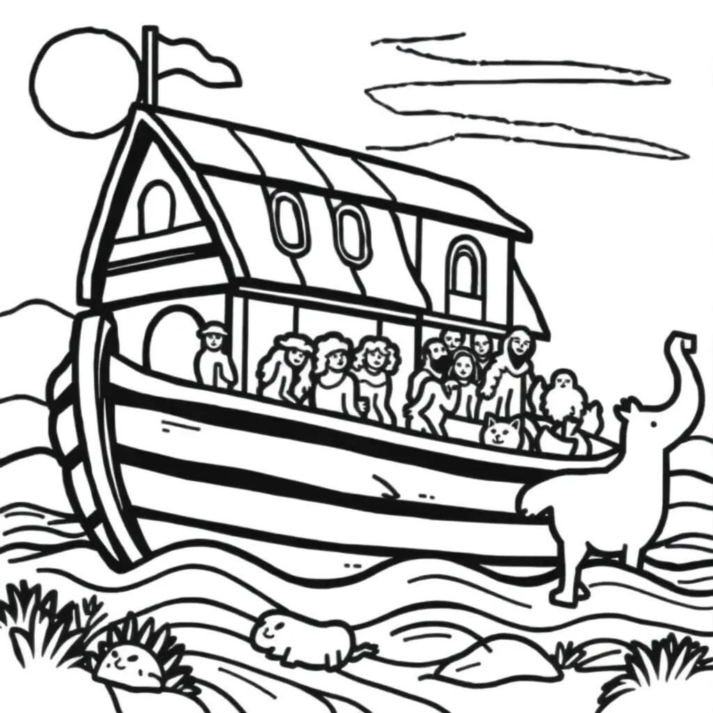 Free Noah’s Ark Coloring Page