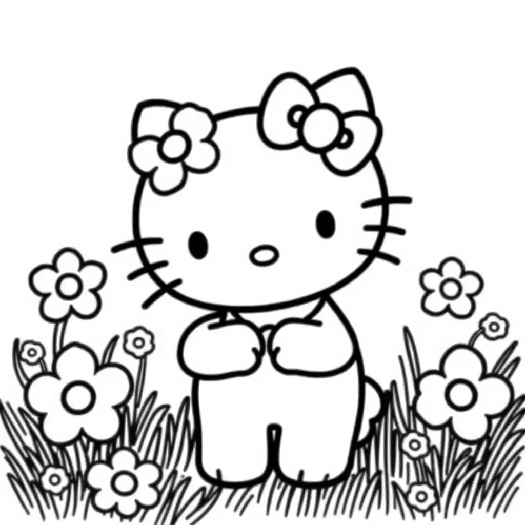 Free Hello Kitty Coloring Page