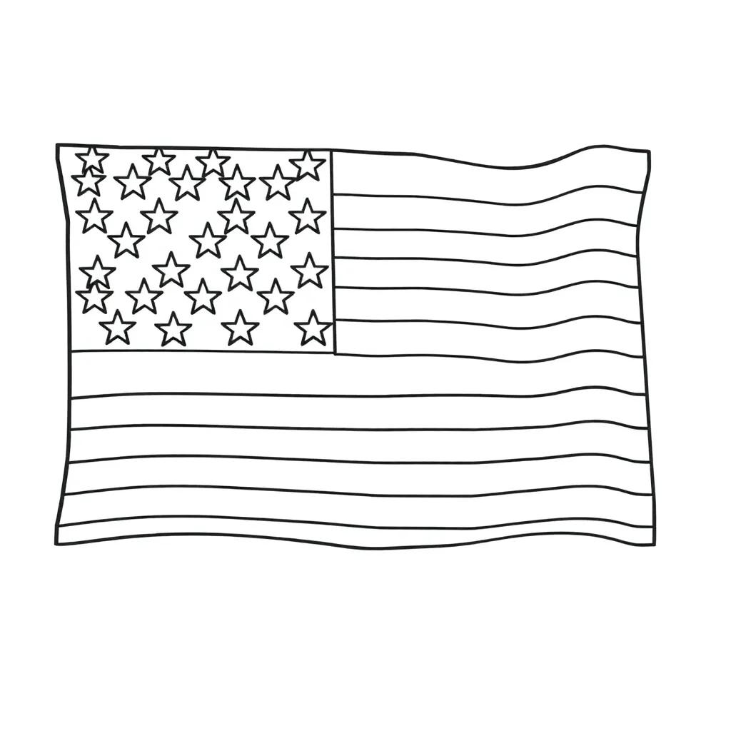 Free Printable American Flag Coloring Pages