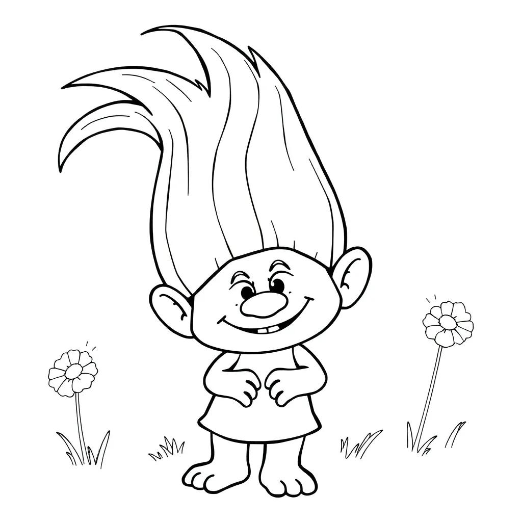 Free Trolls Printable Coloring Pages