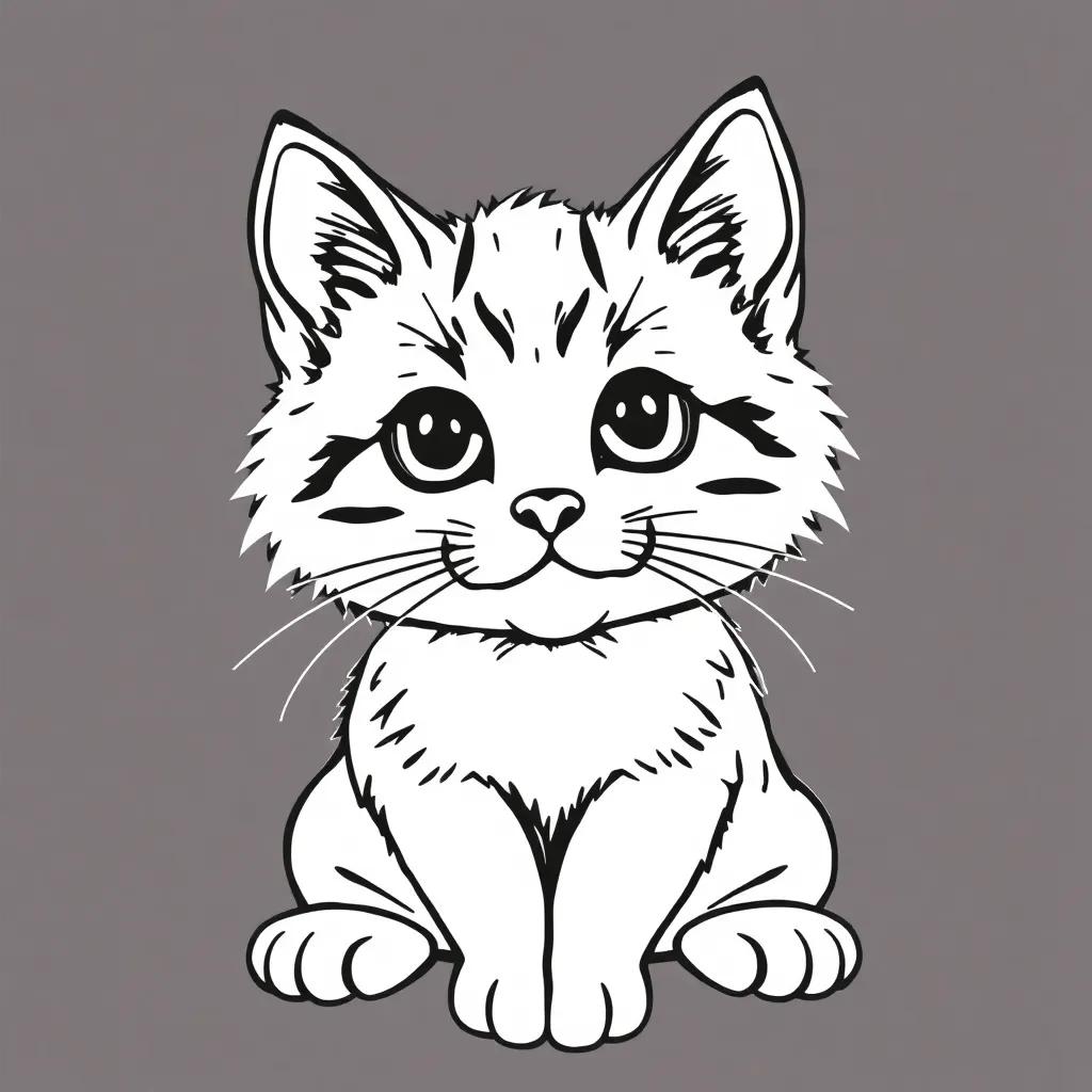Free Printable Kitten Coloring Pages