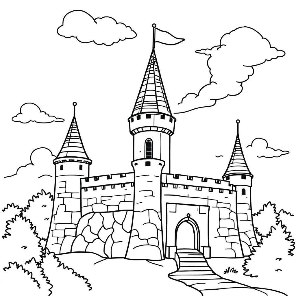 Free Coloring Pages Castle