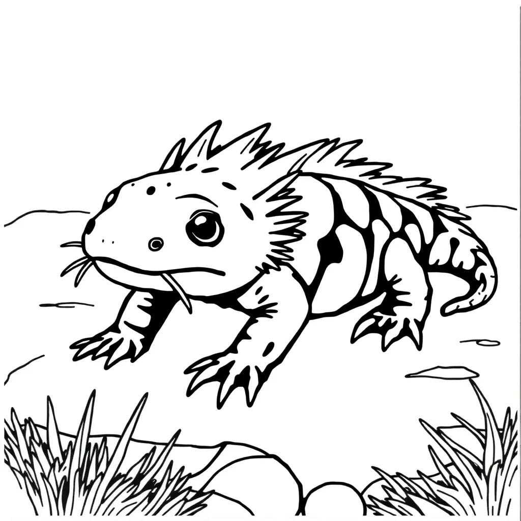 Free Printable Axolotl Coloring Pages