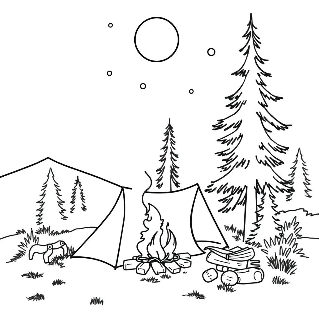 Free Coloring Pages Camping Free Coloring Pages Camping