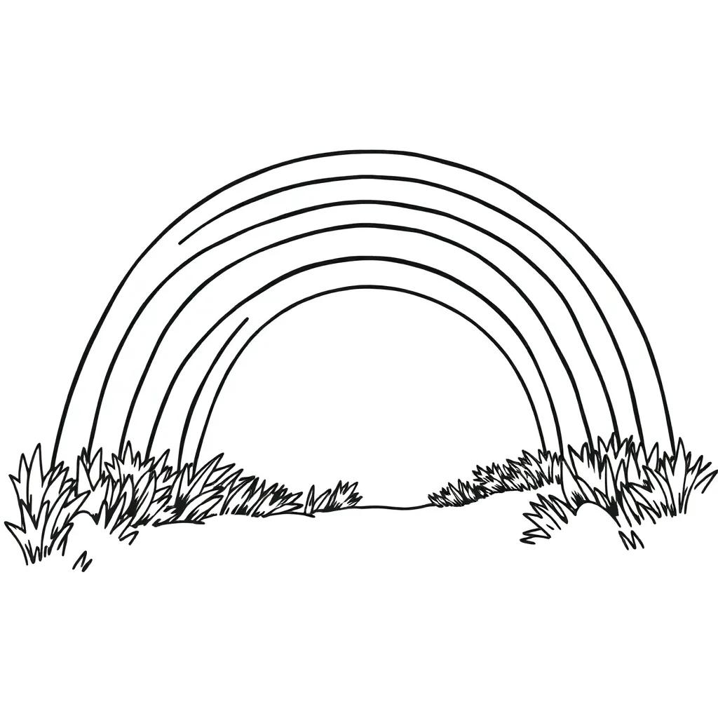 Free Coloring Page Rainbow