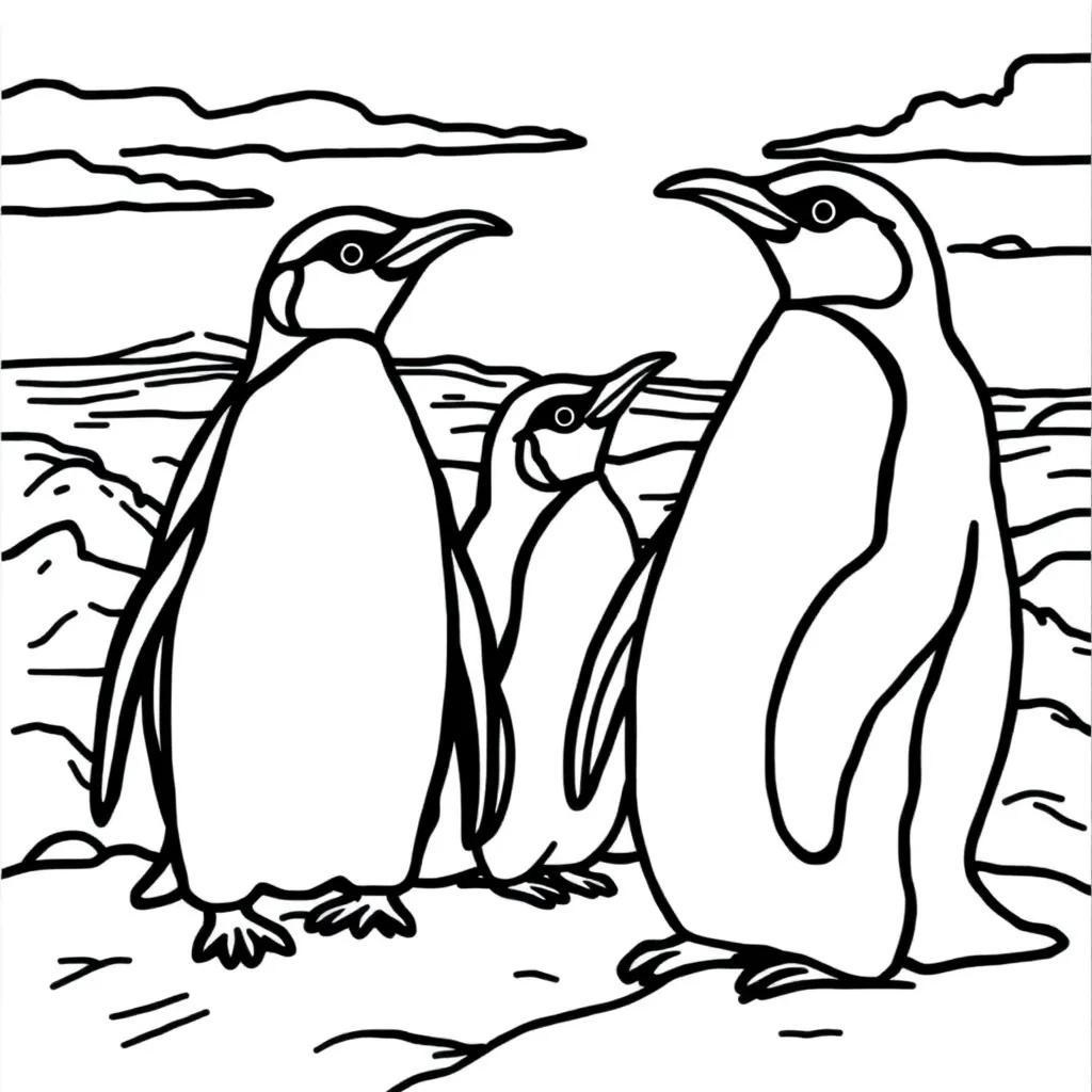 Free Coloring Pages Of Penguins