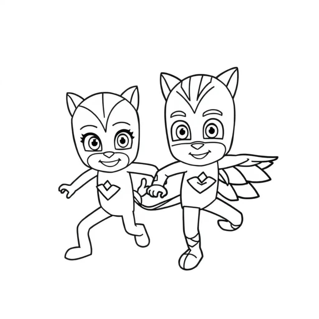 Free Pj Masks Coloring Pages