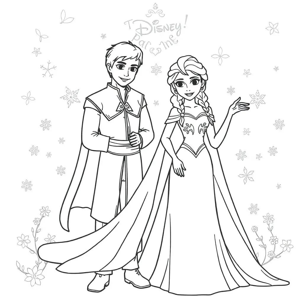 Frozen Disney Princess Coloring Pages