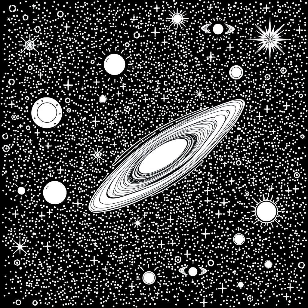 Galaxy Space Coloring Pages