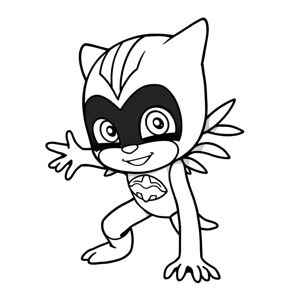 Gecko Coloring Page Pj Masks