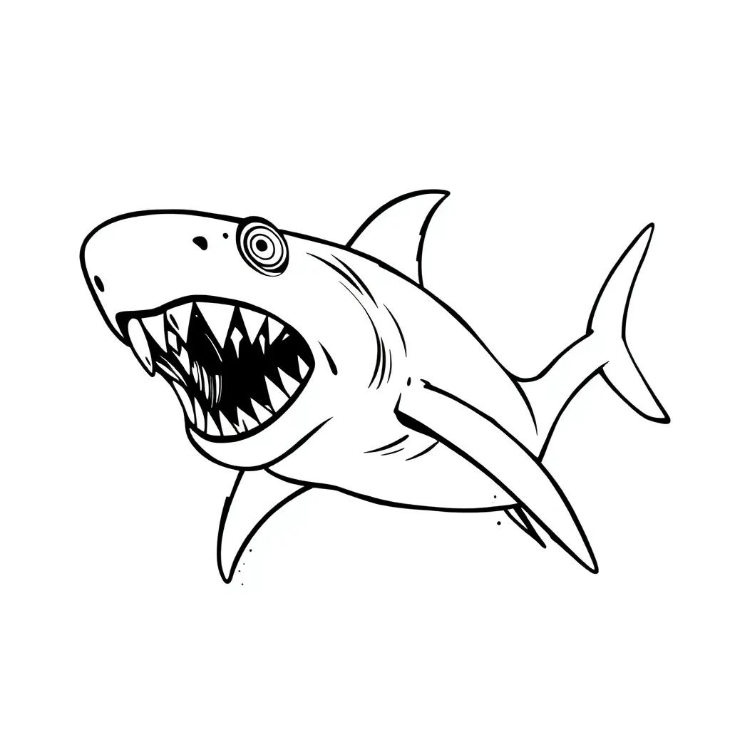 Goblin Shark Coloring Page