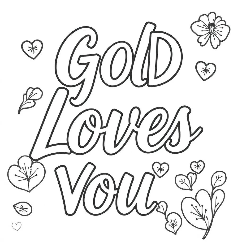 God Loves You Coloring Pages