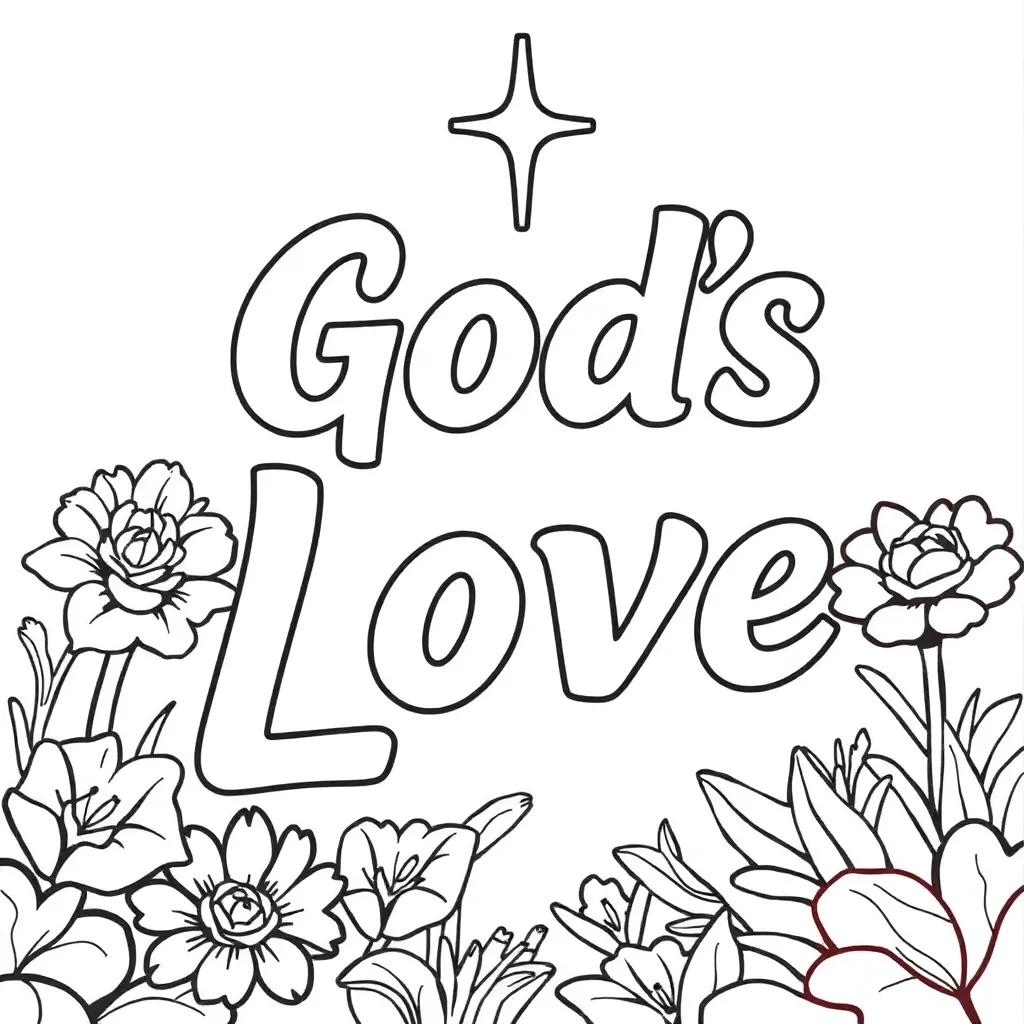 God’s Love Coloring Page