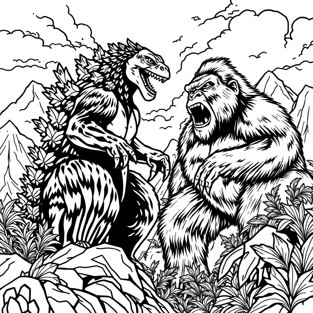 Godzilla Vs King Kong Coloring Pages 2020