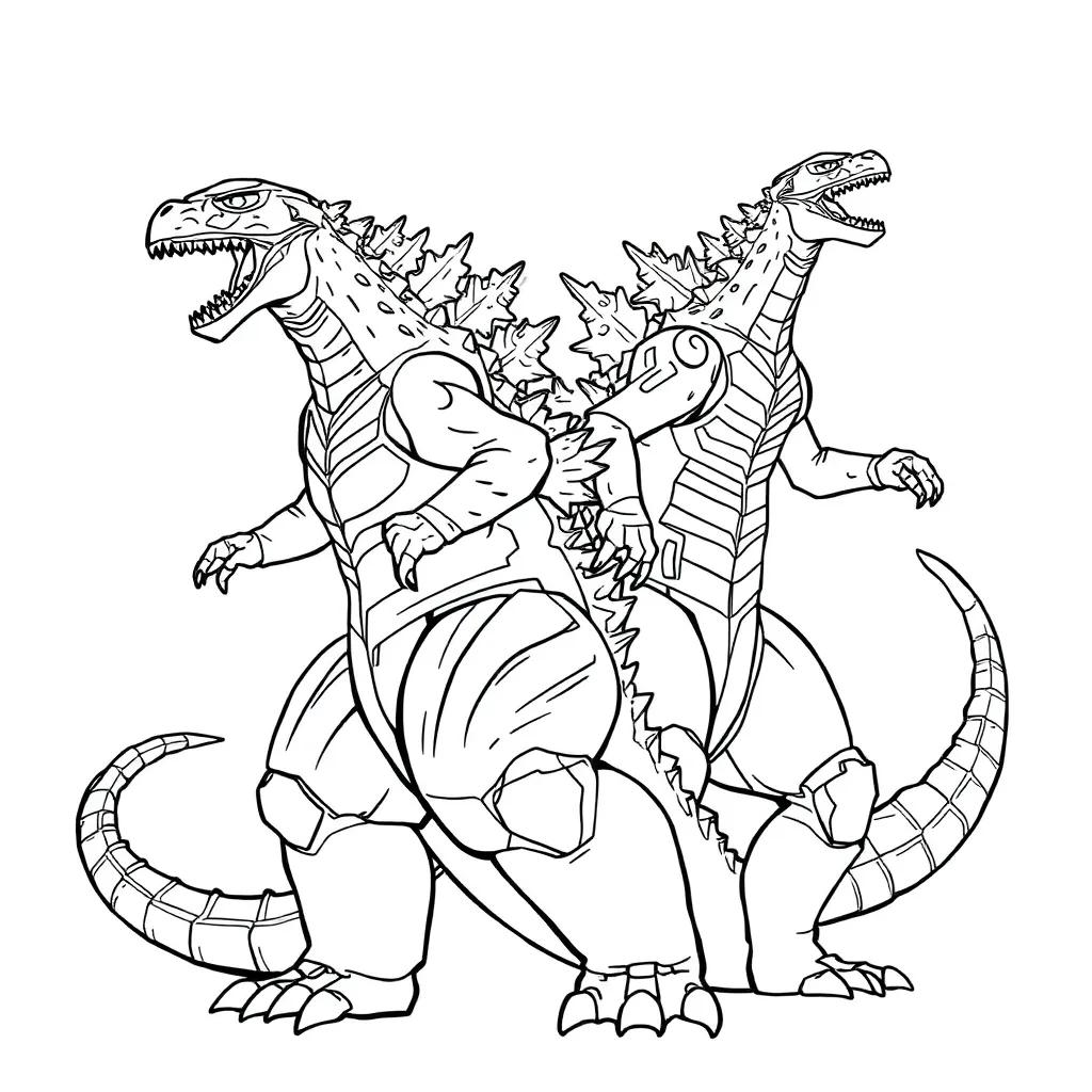 Godzilla Vs Mechagodzilla Coloring Pages
