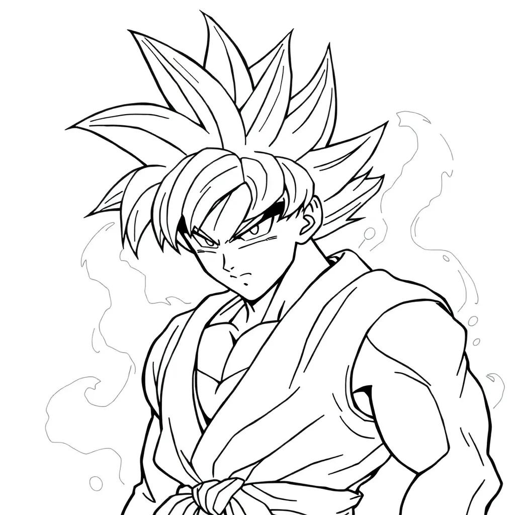 Goku Ultra Instinct Coloring Pages