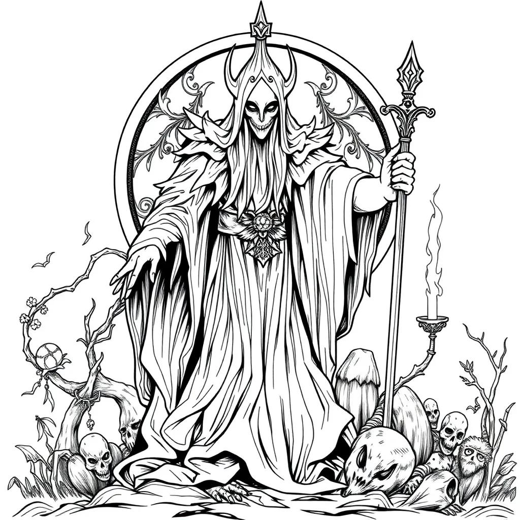 Gothic Dark Dark Fantasy Coloring Pages