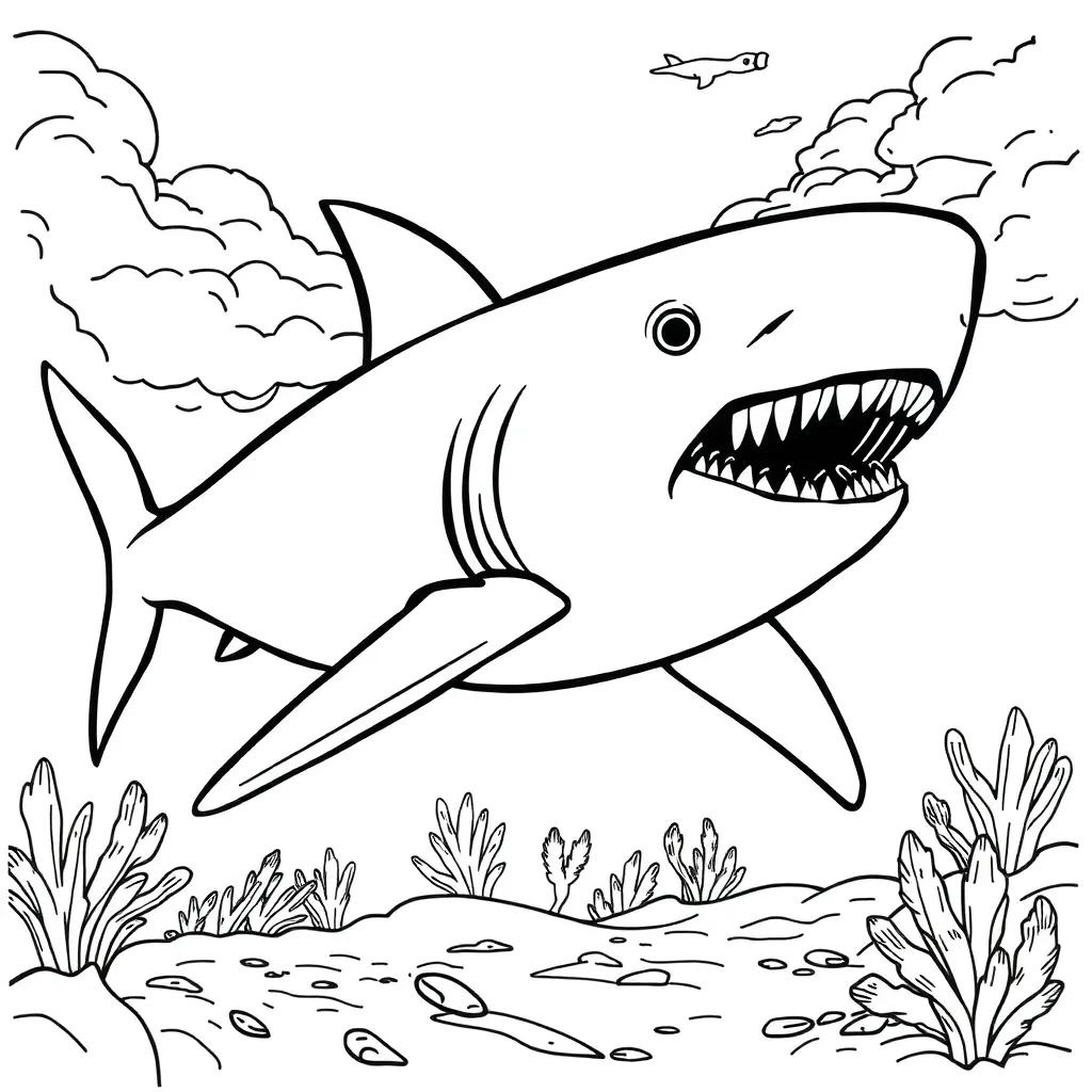 Great White Coloring Pages