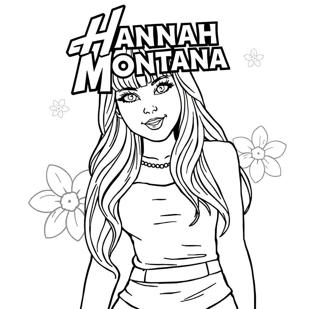 Hannah Montana Coloring Pages Hannah Montana Coloring Pages
